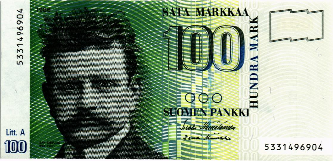 ФИНЛЯНДИЯ 100 МАРОК (Litt. A)