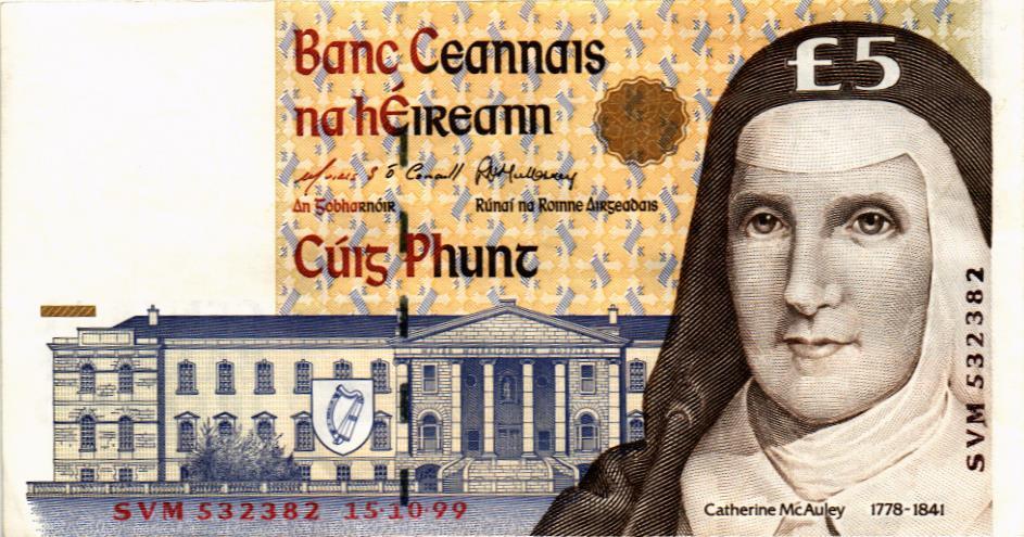 ИРЛАНДИЯ 5 ФУНТОВ (15.10.1999)