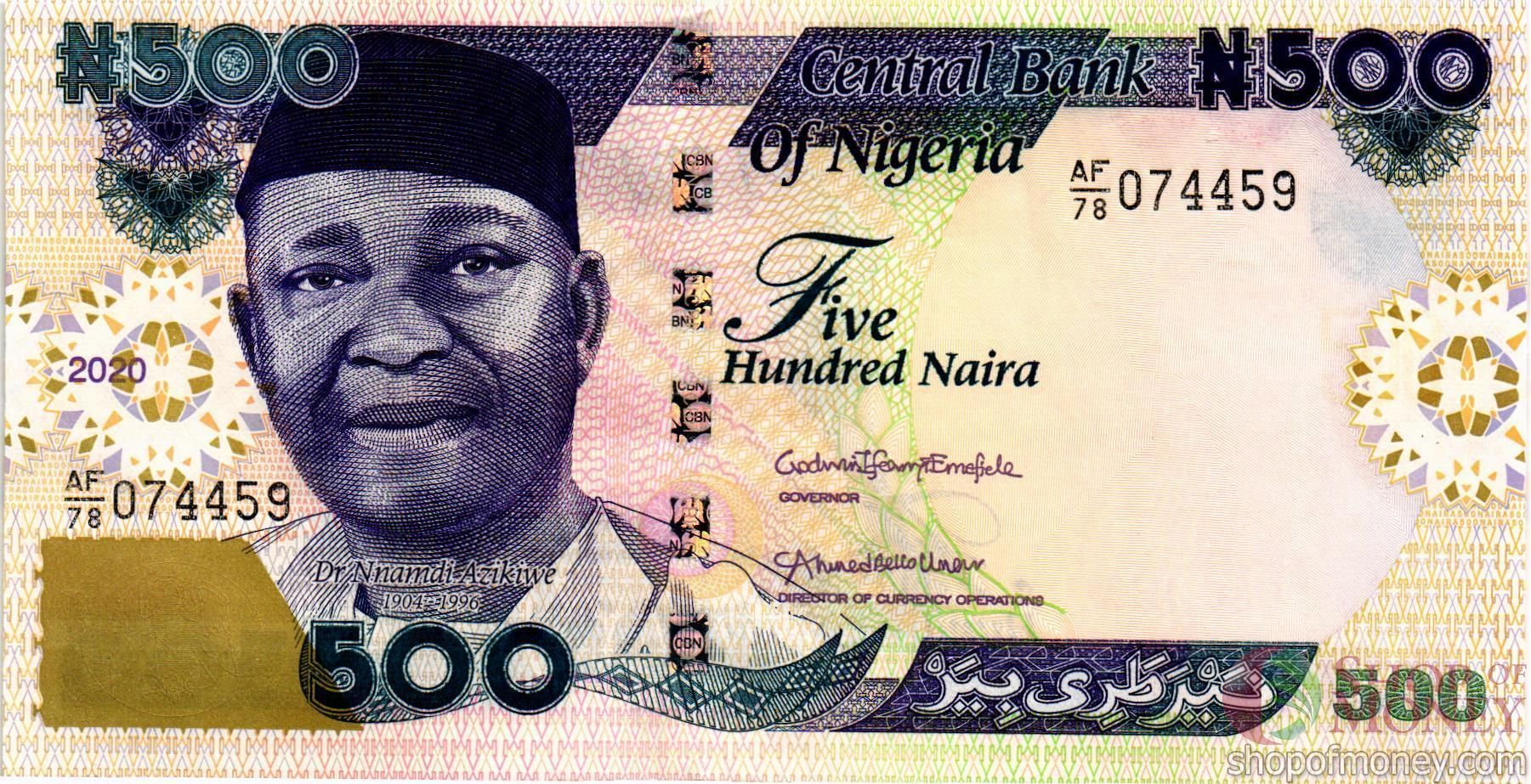 НИГЕРИЯ 500 НАЙРА 