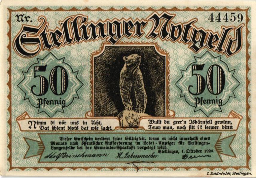 ГЕРМАНИЯ 50 ПФЕННИГОВ (НОТГЕЛЬД)