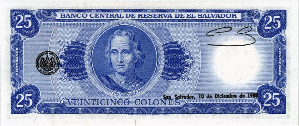 САЛЬВАДОР 25 КОЛОН мини 2