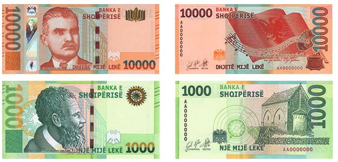 Албания выпускает 2 новые банкноты