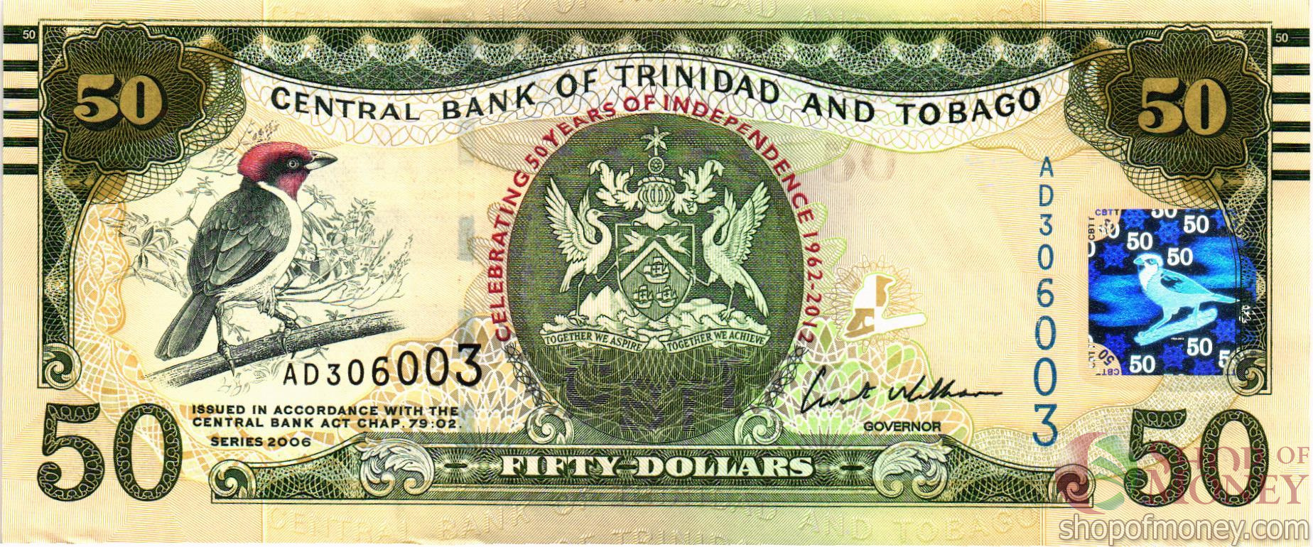 ТРИНИДАД И ТОБАГО 50 ДОЛЛАРОВ