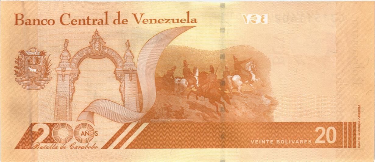 ВЕНЕСУЭЛА 20 БОЛИВАР мини 2