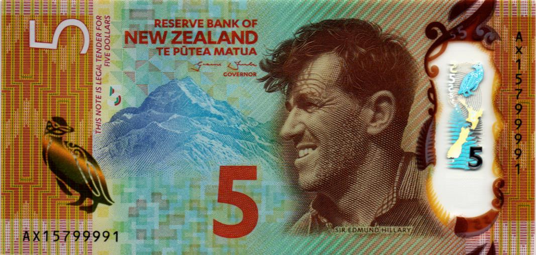 НОВАЯ ЗЕЛАНДИЯ 5 ДОЛЛАРОВ мини 1