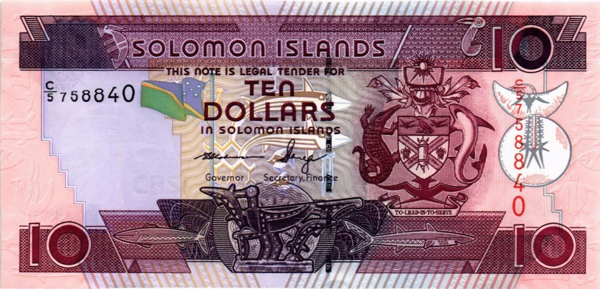 СОЛОМОНОВЫ ОСТРОВА 10 ДОЛЛАРОВ 