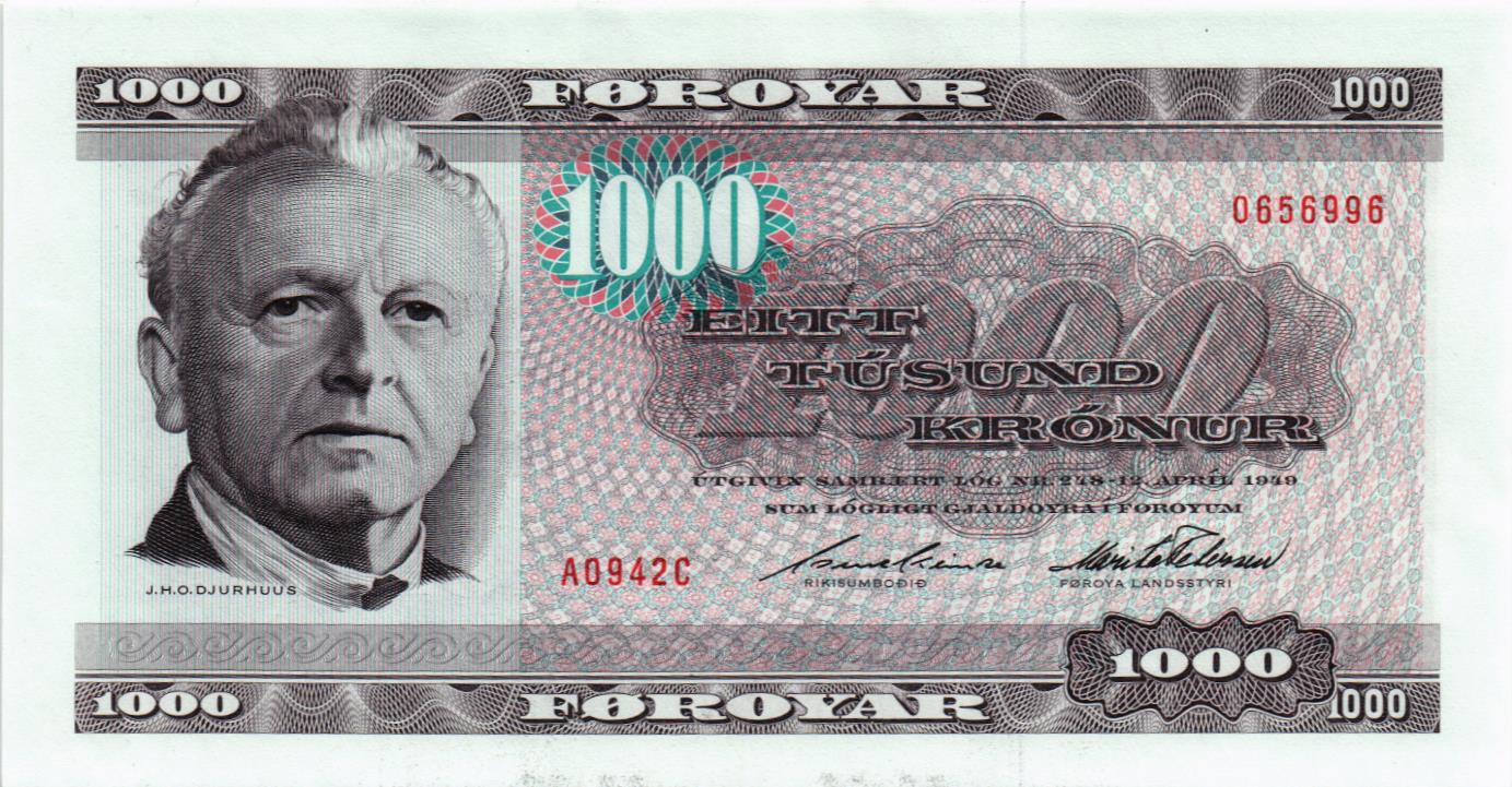 ФАРЕРСКИЕ ОСТРОВА 1000 КРОН