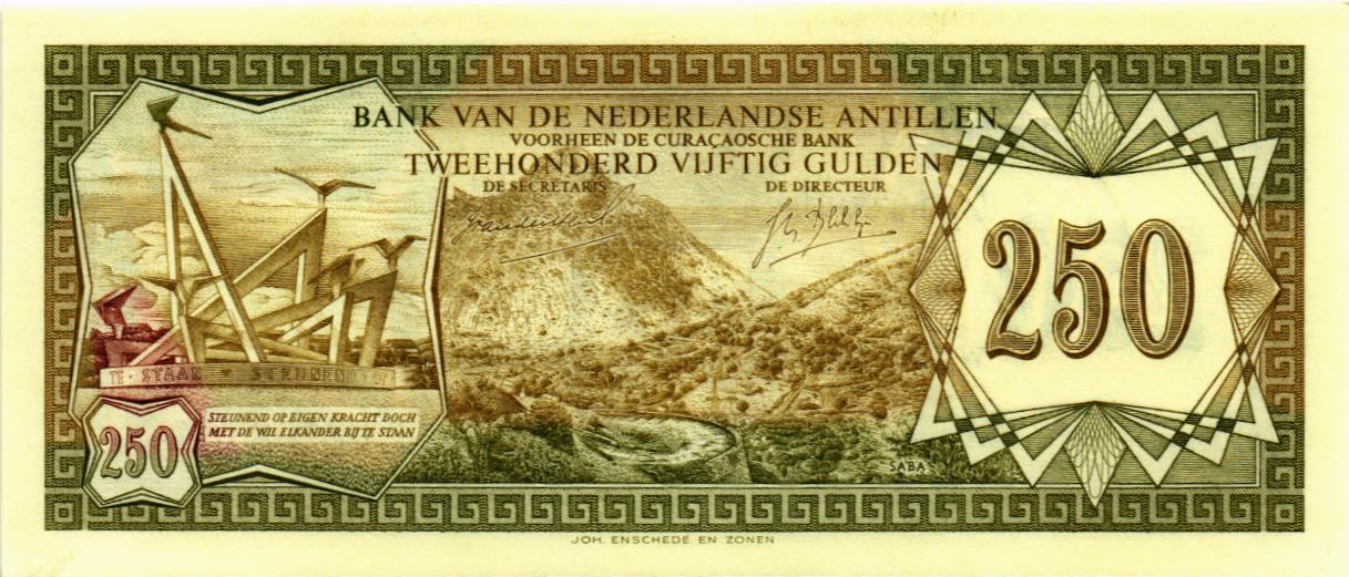 НИДЕРЛАНДСКИЕ АНТИЛЬСКИЕ ОСТРОВА 250 ГУЛЬДЕНОВ