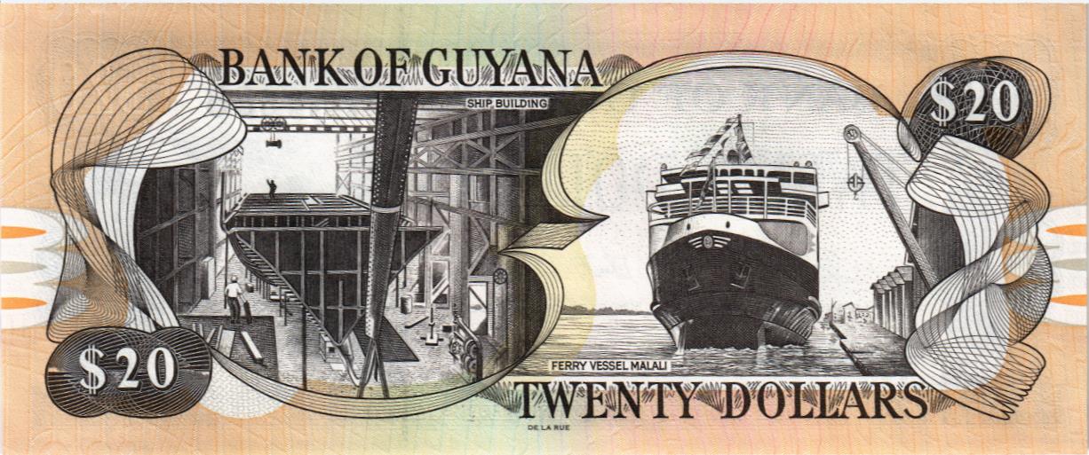 ГАЙАНА 20 ДОЛЛАРОВ мини 2