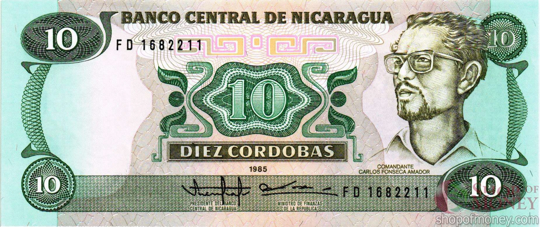 НИКАРАГУА 10 КОРДОБА
