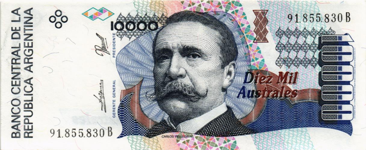 АРГЕНТИНА 10000 АУСТРАЛЕЙ мини 1