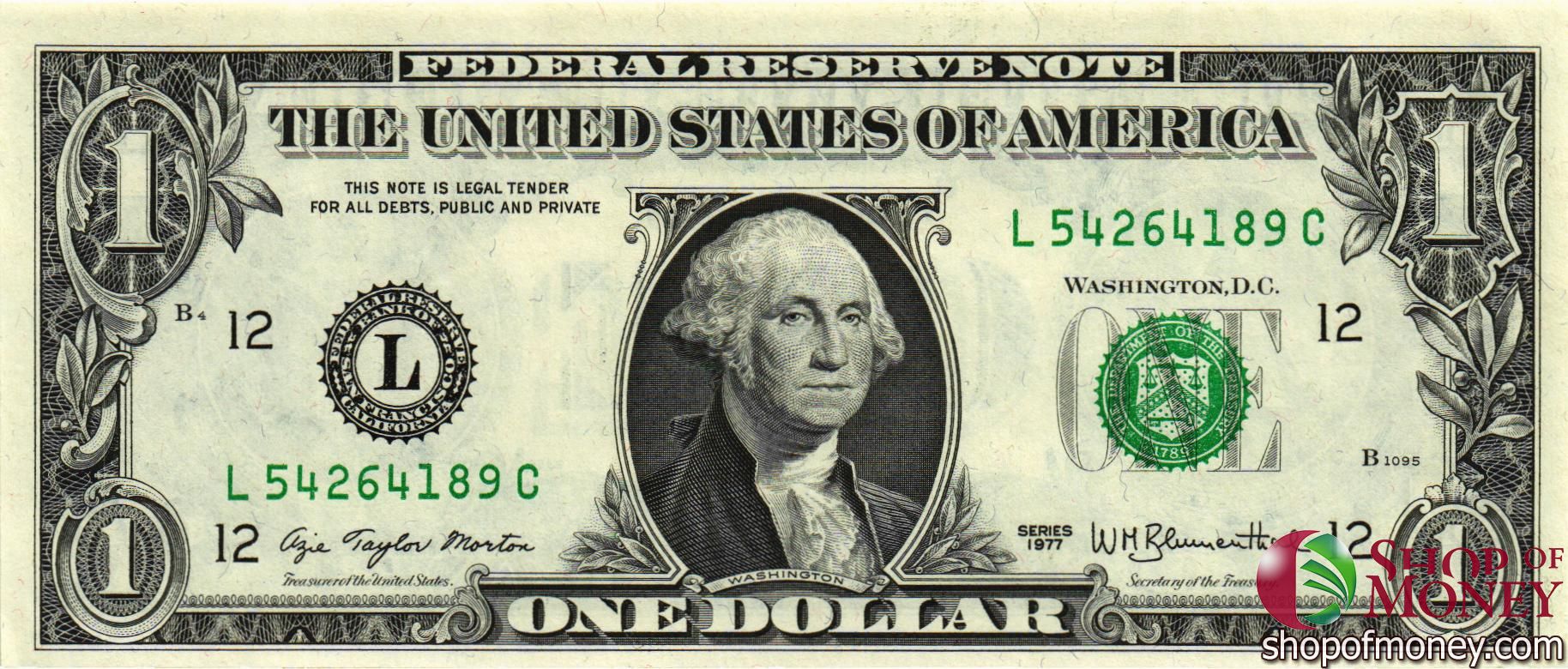 США 1 ДОЛЛАР (L-Сан-Франциско)