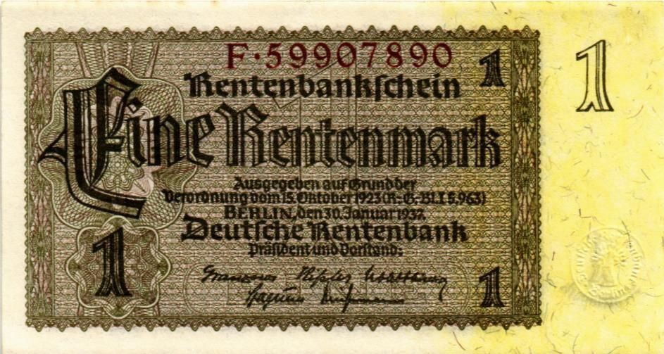 ГЕРМАНИЯ 1 РЕНТМАРКА мини 1