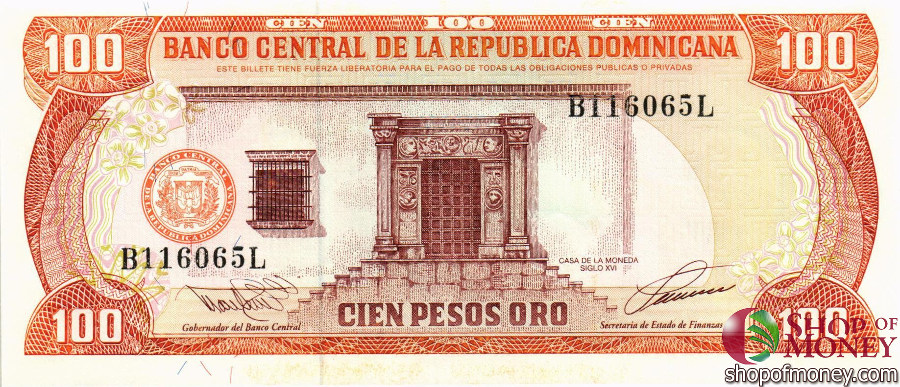 ДОМИНИКАНСКАЯ РЕСПУБЛИКА 100 ПЕСО