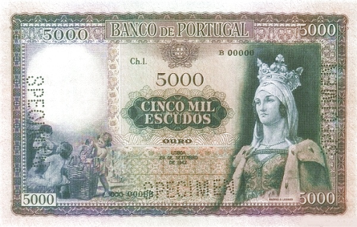 деньги Португалии в период войны