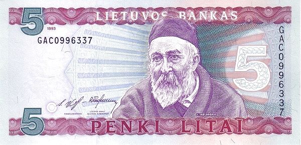 кто изображен на деньгах литовцев