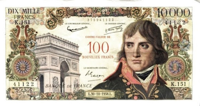 Наполеон Бонапарт на купюре