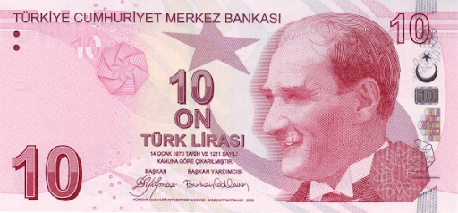 Мустафа Кемаль Ататюрк на банкнотах