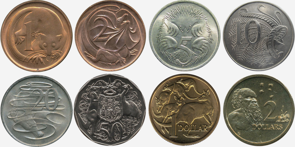 австралийские монеты номиналом