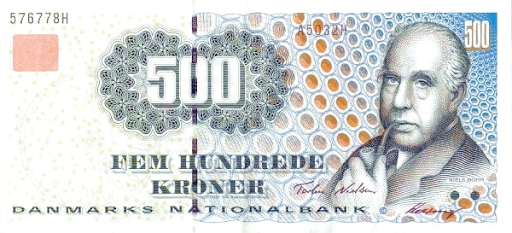 видные деятели на бумажных деньгах Дании