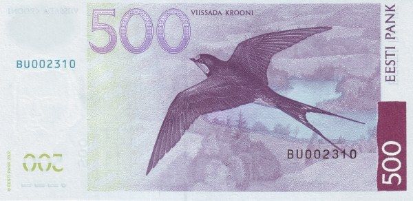 птица на банкноте