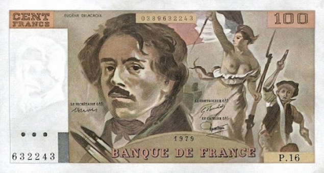 100 FRF аверс банкноты
