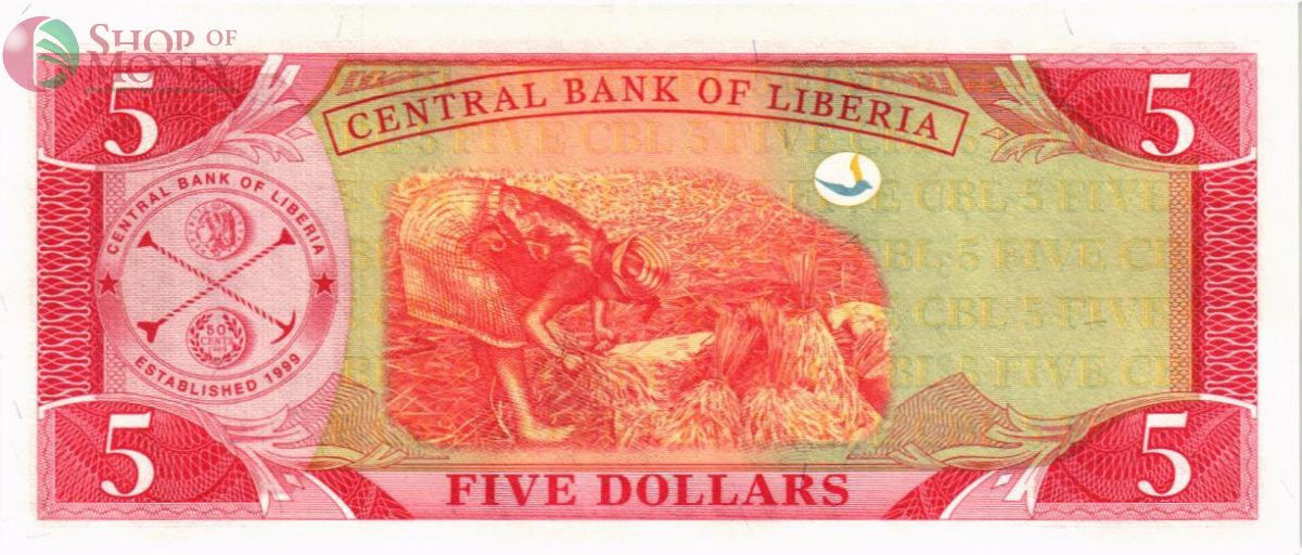 ЛИБЕРИЯ 5 ДОЛЛАРОВ 2