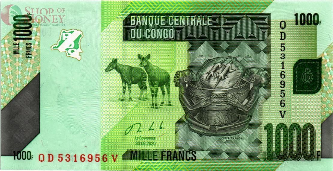 КОНГО ДР 1000 ФРАНКОВ 1