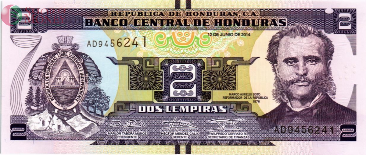 ГОНДУРАС 2 ЛЕМПИРЫ 1
