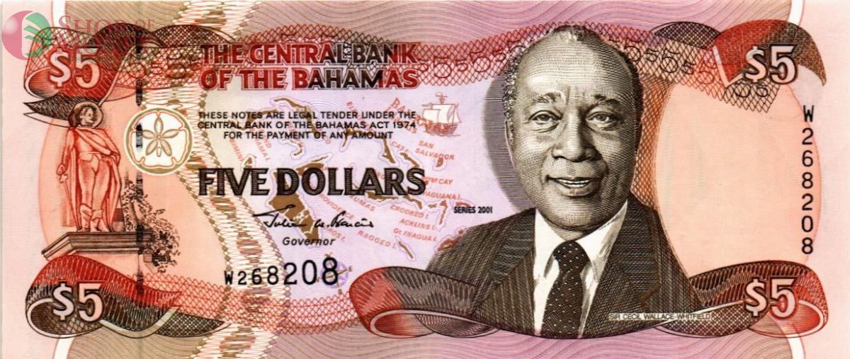 БАГАМСКИЕ ОСТРОВА 5 ДОЛЛАРОВ 1