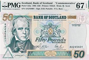 ШОТЛАНДИЯ 50 ФУНТОВ (PMG - GRADE 67) 1