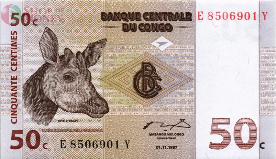 КОНГО ДР 50 САНТИМОВ 1