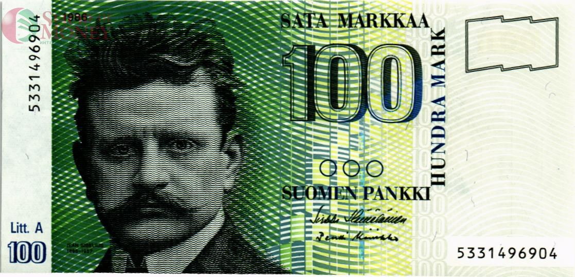 ФИНЛЯНДИЯ 100 МАРОК (Litt. A) 1