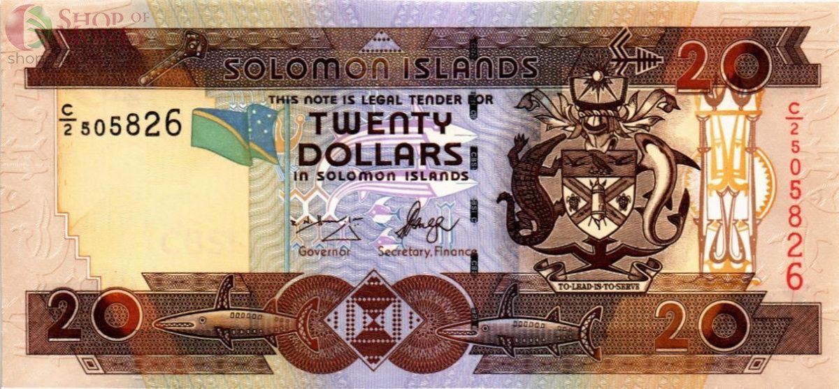СОЛОМОНОВЫ ОСТРОВА 20 ДОЛЛАРОВ (C/2) 1