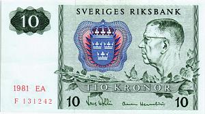 ШВЕЦИЯ 10 КРОН 1