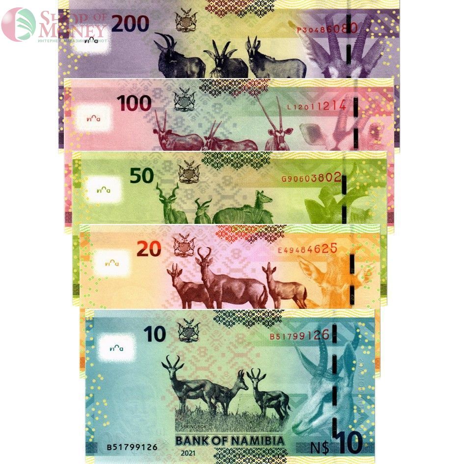 НАМИБИЯ НАБОР 10-20-50-100-200 ДОЛЛАРОВ 2