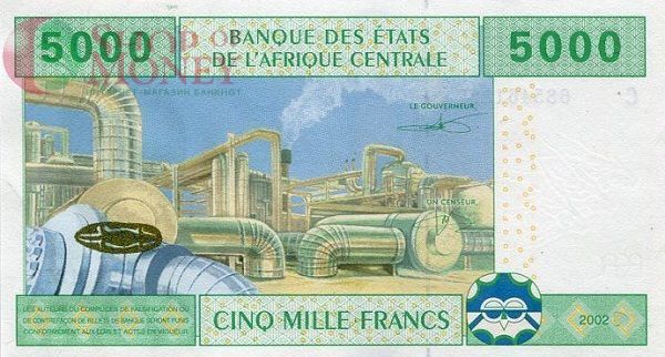 CAS - ЧАД 5000 ФРАНКОВ (C) 2