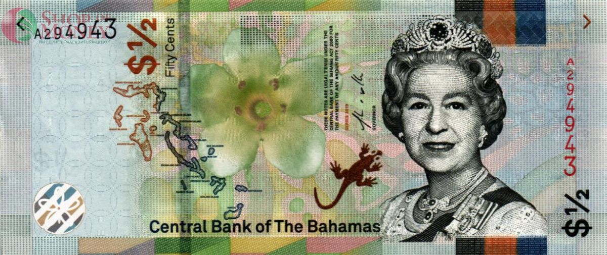 БАГАМСКИЕ ОСТРОВА 1/2 ДОЛЛАРА 1