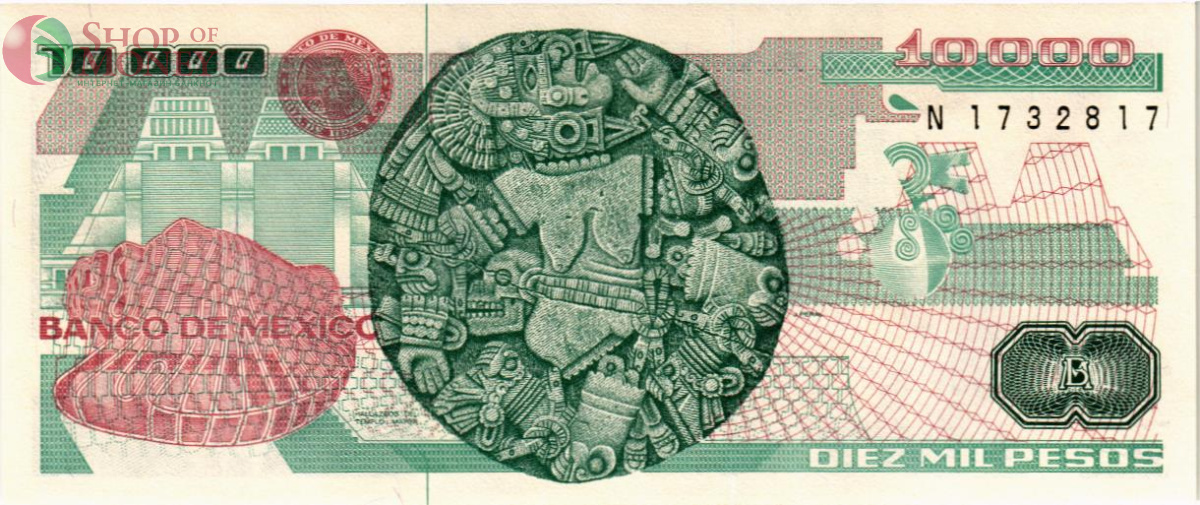 МЕКСИКА 10000 ПЕСО (QA) 16.05.1991 2