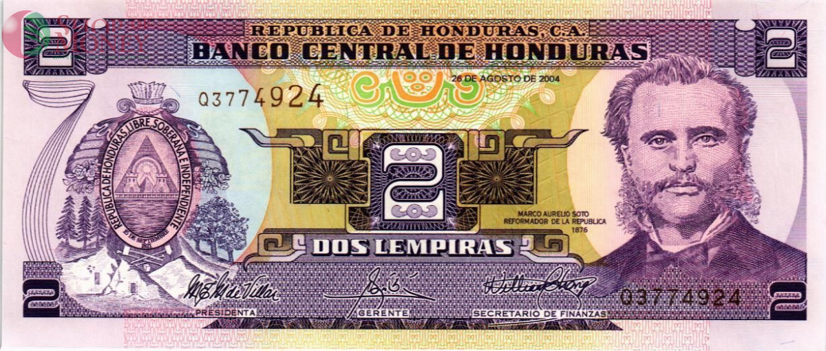 ГОНДУРАС 2 ЛЕМПИРЫ 1