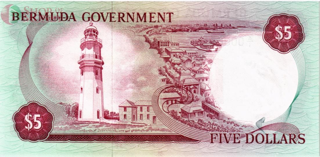 БЕРМУДСКИЕ ОСТРОВА 5 ДОЛЛАРОВ (НИЗКИЙ НОМЕР) 2