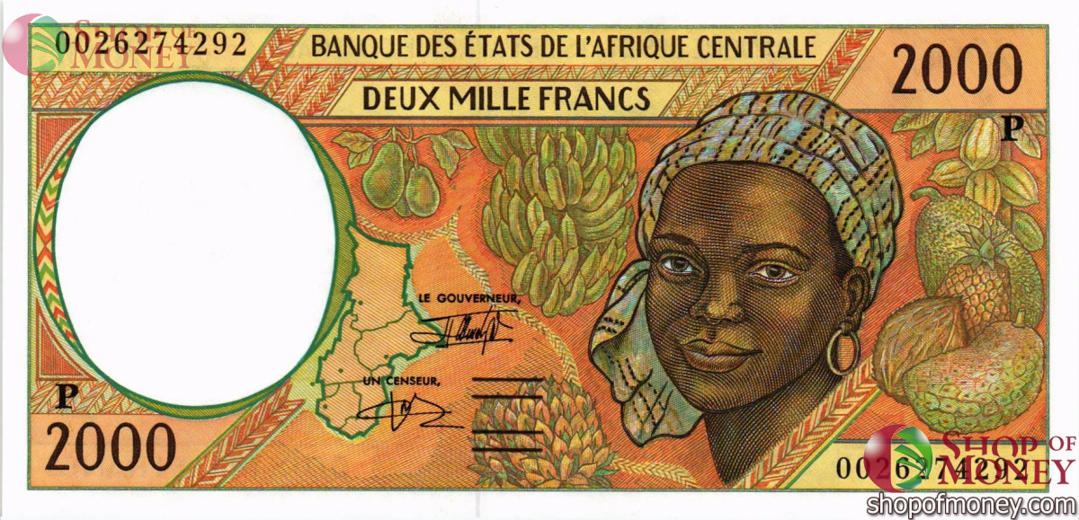 CAS - ЧАД 2000 ФРАНКОВ (P) 1