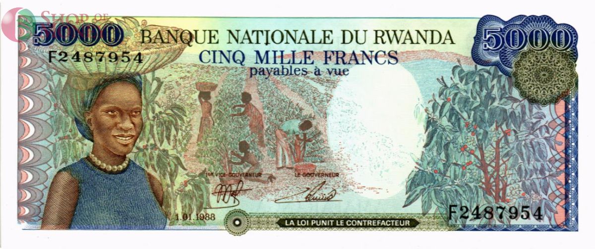 РУАНДА 5000 ФРАНКОВ 1