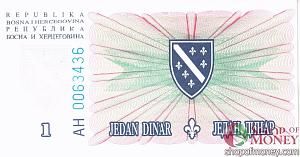 БОСНИЯ И ГЕРЦЕГОВИНА 1 ДИНАР 2