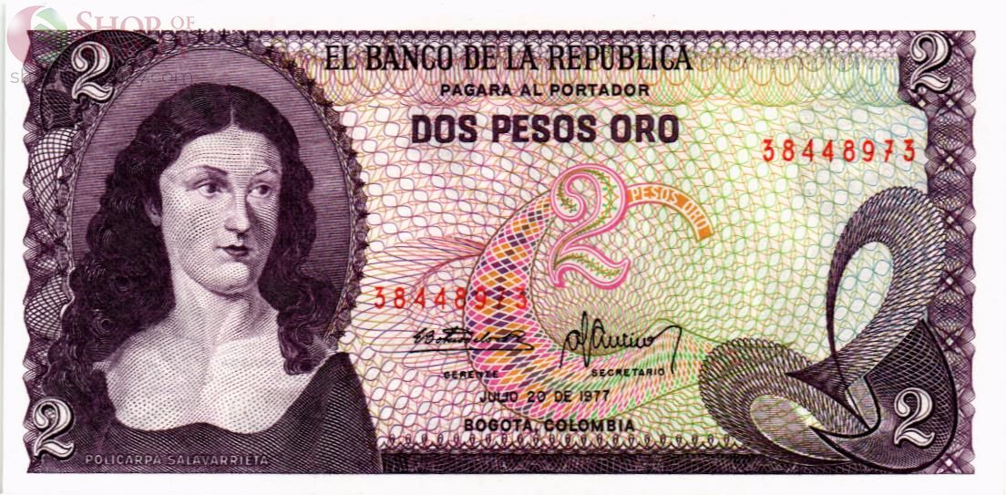 КОЛУМБИЯ 2 ПЕСО (20.07.1977) 1