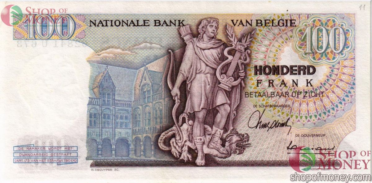 БЕЛЬГИЯ 100 ФРАНКОВ 2