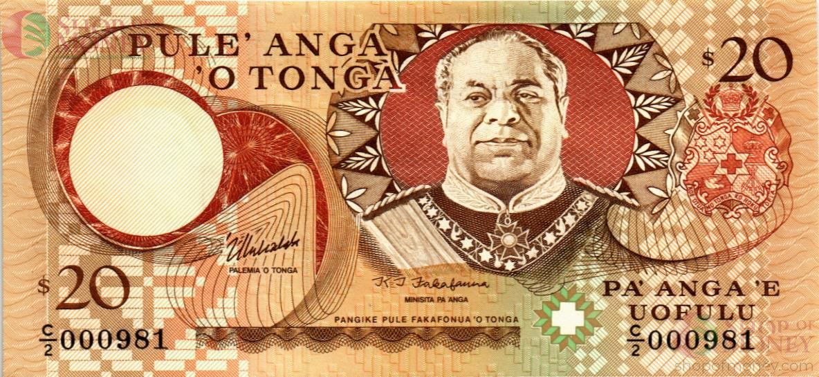 ТОНГА 20 ПААНГА (НИЗКИЙ НОМЕР) 1