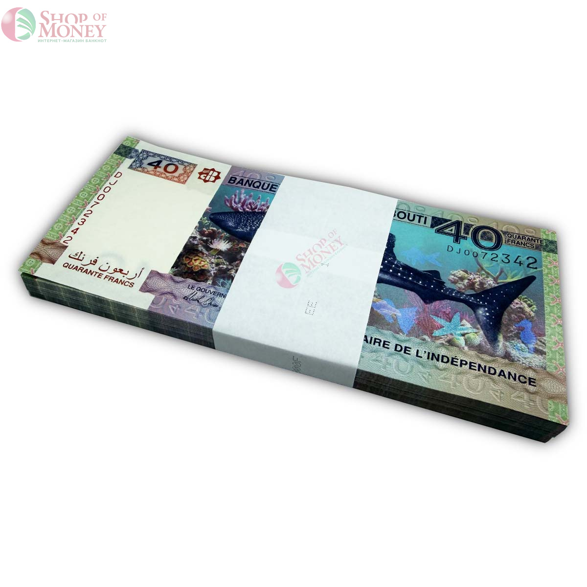ДЖИБУТИ 40 ФРАНКОВ (DJ) (100 БАНКНОТ) 1