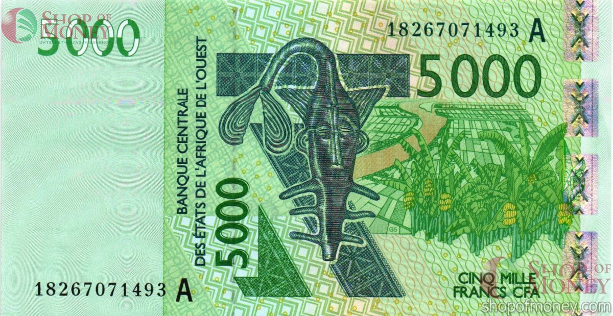 КОТ-Д'ИВУАР 5000 ФРАНКОВ 1