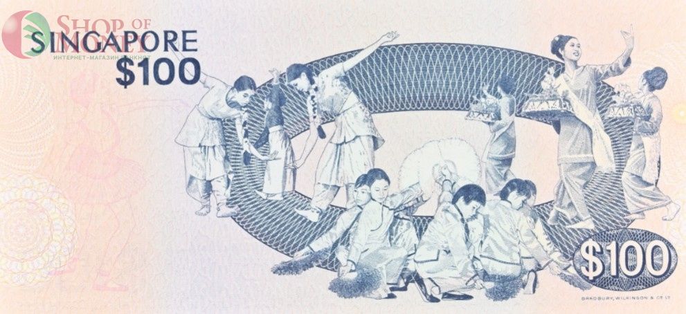 СИНГАПУР 100 ДОЛЛАРОВ (PMG - GRADE 64) 4